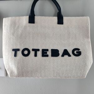 2 Different Colors Tote Bag with Black Handles